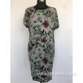Women's fashion knitted floral dress